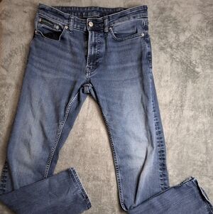 Mens Calvin Klein Jeans 30x30 Slim Stretch Dark Blue Denim Straight Leg